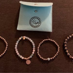 T Jazelle bracelet collection of 4